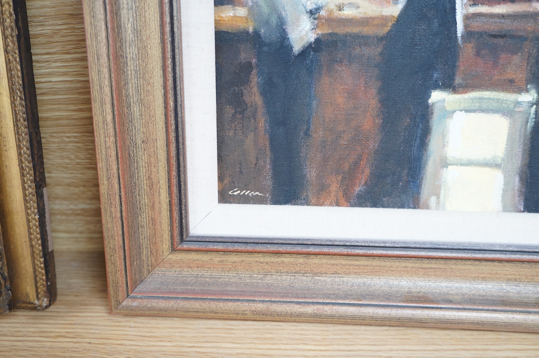 Paul Allan (Contemporary), ‘The Dry Martini’, signed, oil on board, 29 x 29cm